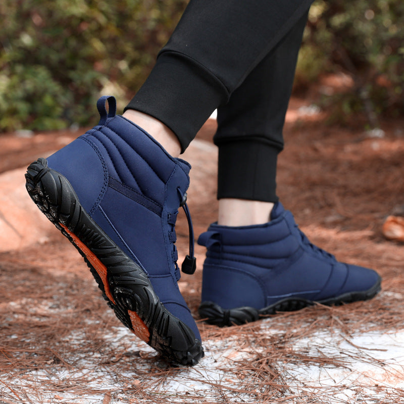 Fleece-lined Waterproof  Casual Cotton Shoes for Men