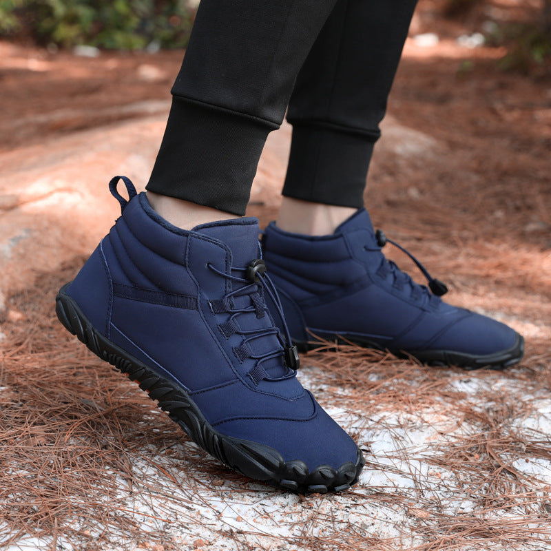 Fleece-lined Waterproof  Casual Cotton Shoes for Men