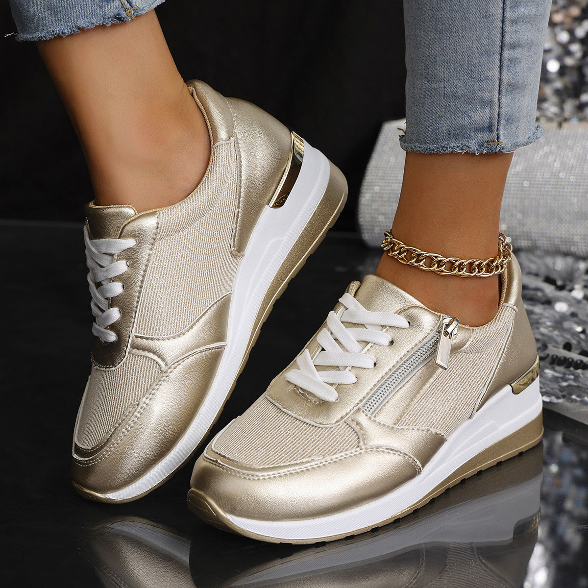 Lace-up Casual Shoes for Women